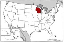 US Map Wisconsin